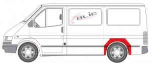 Segment aripa Spate Stanga potrivit FORD TRANSIT, TRANSIT TOURNEO 1991-2000 - (model scurt) - Img 2