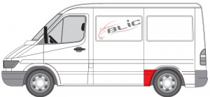 Segment aripa Spate Stanga potrivit MERCEDES SPRINTER 2-T (B901, B902), SPRINTER 3-T (B903), SPRINTER 4-T (B904) 1995-2006 - (inainte roata, model scurt) - Img 2