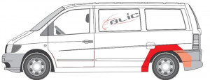 Segment aripa Spate Stanga potrivit MERCEDES V (638/2), VITO (W638) 02.96-07.03 - Img 2