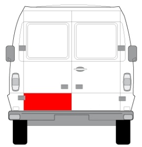 Segment reparatie usa Spate Stanga (strat, partea inferioara, deasupra primei coaste) potrivit MERCEDES T1 (601), T1 (601, 611), T1 (602), T1 (B601), T1 (B602), T1/TN 05.77-02.96 - Img 2