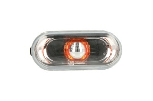 Semnalizator oglinda laterala Dreapta/Stanga (alb, cu o insertie portocalie) potrivit FORD GALAXY I; SEAT ALHAMBRA, ALTEA, AROSA, CORDOBA, IBIZA III, LEON, MII 1.0-Electric dupa 1995 1996-2017
