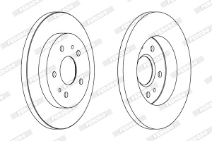 Set discuri frana (2 buc.) Fata Dreapta/Stanga potrivit DAEWOO MUSSO; DAIHATSU TERIOS; HONDA PRELUDE V; TOYOTA CAMI 1.3-3.2 10.96- - Img 2