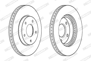 Set discuri frana (2 buc.) Fata Dreapta/Stanga potrivit DODGE CALIBER; MITSUBISHI ECLIPSE IV, GALANT IX, LANCER CARGO/KOMBI, LANCER VII, LANCER VIII, SPACE, SPACE RUNNER 1.3-2.4 10.98- - Img 3