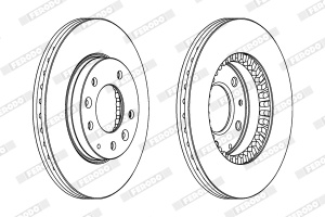 Set discuri frana (2 buc.) Fata Dreapta/Stanga potrivit MAZDA 323 F VI, 323 S VI, 6, 626 V, PREMACY; SAAB 9-5 1.8-3.0D 02.98-07.13 - Img 2