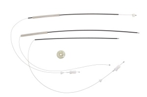 Set reparat macara geam fata stanga potrivit RENAULT LAGUNA II 2001-2007 - (cabluri, electric)