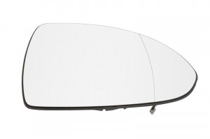 Sticla oglinda exterioara Dreapta potrivit OPEL CORSA D, CORSA D/HATCHBACK, CORSA E, CORSA E/HATCHBACK 2006-2014 - (asferica, incalzita, crom)