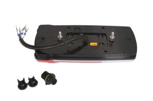 Stop spate dreapta CARMEN (LED, 12/24V, cu intermitent, cu far de ceață, lumina de marșarier, cu stop, lumină de parcare, cu iluminare placuta, reflector, conector: AMP 7PIN Bayonet, alb ) - Img 2