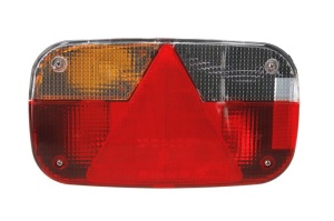 Stop spate stanga (12V, cu intermitent, cu lumina de ceata, cu lumina stop, lumini parcare, reflector triunghiular, lumina laterala, conector: Bayonet 5PIN) - Img 1