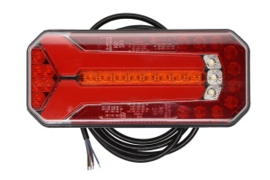 Stop spate stanga/dreapta (LED, 12/24V, cu intermitent, cu lumini ceata, lumina de marșarier, cu stop, lumina de parcare, reflector, indicator dinamic, lungime cablu: 0,2m) - Img 1