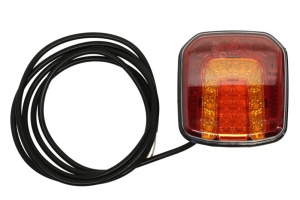 Stop spate stanga/dreapta (LED, 12/24V, cu intermitent, cu stop, lumina de parcare, reflector, lungime cablu: 0,2m, cu un rezistor de sarcină indicator) - Img 1