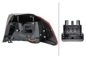 Stop spate Stanga (extern, LED/WY21W) potrivit VW GOLF VI 10.08-05.16 - Img 4