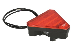 Stop spate stanga (LED, 12/24V, cu intermitent, lumina de marșarier, cu stop, lumina de parcare, cu iluminare placuta, reflector triunghiular, lungime cablu: 0,2m, 163x143x75mm) - Img 3