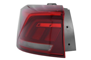 Stop spate stanga potrivit VW T-ROC 2017-2022 - exterior, LED, culoare sticla rosu, rosu
