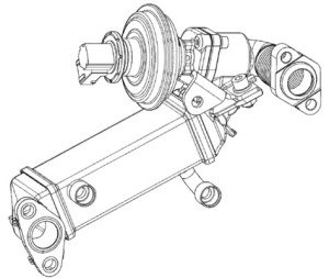 Supapa EGR (modul cu racitor) potrivit BMW 1 (E81), 1 (E82), 1 (E87), 1 (E88), 3 (E90), 3 (E91) 2.0D 06.04-12.13 - Img 2