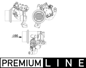 Supapa EGR (modul cu racitor) potrivit SKODA YETI; VW BEETLE, CADDY ALLTRACK, CADDY ALLTRACK/MINIVAN, CADDY IV, CADDY IV/MINIVAN, CC B7, GOLF VI, JETTA IV, SCIROCCO III 2.0D 11.09- - Img 1