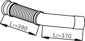 Teava esapament (lungime:370/390/780mm) potrivit MERCEDES ACTROS, ACTROS MP2 / MP3 OM541.920-OM542.921 04.96- - Img 2