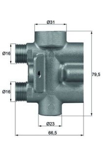 Termostat lichid racire (75°C, in carcasa) potrivit AUDI Q7, R8; VW TOUAREG 3.0D-5.2 10.02-08.15 - Img 1