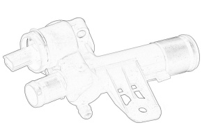 Termostat lichid racire (89°C) potrivit RENAULT CLIO II, CLIO III, ESPACE IV, GRAND SCENIC II, KANGOO, LAGUNA I, LAGUNA II, LAGUNA III, MASTER II, MEGANE II, MODUS, SCENIC II 1.5D-2.5D 10.97- - Img 2