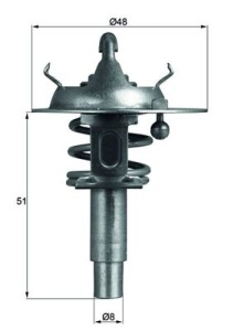 Termostat lichid racire (90°C) potrivit MERCEDES C (CL203), C T-MODEL (S203), C T-MODEL (S204), C (W203), C (W204), CLC (CL203), CLK (A209), CLK (C209), E T-MODEL (S211), E (W211) 1.0-2.0 01.91- - Img 2