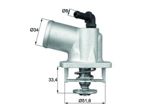 Termostat lichid racire (92°C) potrivit CHEVROLET LACETTI; OPEL ASTRA F, ASTRA F CLASSIC, ASTRA G, ASTRA G CLASSIC, ASTRA G/KOMBI, COMBO TOUR, COMBO/MINIVAN, CORSA B, CORSA C 1.4-1.8 07.94- - Img 3