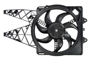 Ventilator radiator (cu carcasa) potrivit FIAT BRAVO II; LANCIA DELTA III 1.4-2.0D 11.06-12.14 - Img 1
