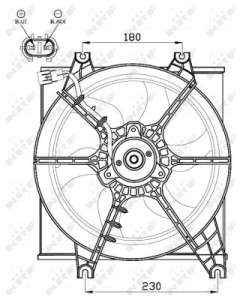 Ventilator radiator (cu carcasa) potrivit HYUNDAI ACCENT II 1.3/1.5/1.6 01.00-11.05 - Img 3