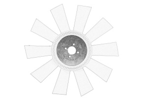 Ventilator radiator (diameter 457 mm, numar lame 10) potrivit URSUS 10014 H, 11024, 3822, 3824, 5322, 5324, 7524, 8014 H, 9014 H, 9024, 6024; ARMATRAC 1104; BASAK 2080, 2090, 2100, 2110; CASE IH 11 - Img 2