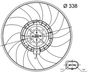 Ventilator radiator potrivit AUDI A6 ALLROAD C7, A6 C7, A7, Q3 1.4-3.0D 10.10-10.18 - Img 3