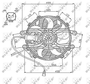 Ventilator radiator potrivit BMW 3 (E46) 2.0D/3.0D 02.98-12.07 - Img 3