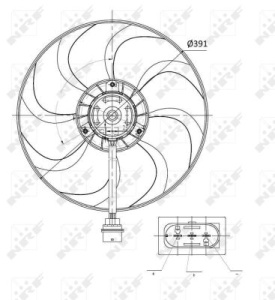 Ventilator radiator potrivit SEAT CORDOBA, IBIZA III, IBIZA IV, IBIZA IV SC, IBIZA IV ST, IBIZA IV/HATCHBACK, TOLEDO IV; SKODA FABIA I, FABIA I PRAKTIK, FABIA II 1.0-2.0D 10.99-12.22 - Img 4