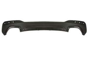 Acoperire bara Spate potrivit BMW 5 G30, G31, G38, F90 2020-2023 - (mufa de remorcare; M PERFORMANCE; negru, cu taietura pentru toba de esapament: Doua)