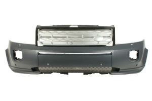 Bara Fata potrivita LAND ROVER FREELANDER 2 L359 2010-2014 (cu primer cu sipci cromate, cu orificii spalator faruri, cu orificii senzori parcare, grund)