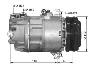 Compresor climatizare potrivit BMW 3 (E46), X3 (E83), Z4 (E85), Z4 (E86) 1.9-3.2 12.99-08.08 - Img 1