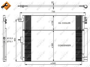 Condensator climatizare (cu uscator) potrivit DODGE DURANGO; JEEP GRAND CHEROKEE, GRAND CHEROKEE IV 3.0D-6.4 11.10- - Img 4