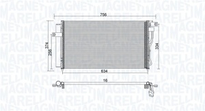 Condensator climatizare (cu uscator) potrivit HYUNDAI ACCENT II, ACCENT III 1.4/1.6 12.02-11.10 - Img 2