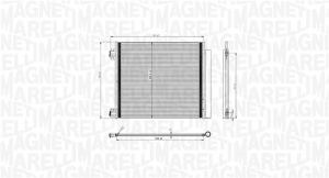 Condensator climatizare (cu uscator) potrivit NISSAN QASHQAI II, QASHQAI III, X-TRAIL III; RENAULT ESPACE V, KADJAR, KOLEOS II 1.2-2.0D 11.13- - Img 1