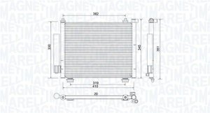 Condensator climatizare (cu uscator) potrivit OPEL AGILA; SUZUKI WAGON R+ 1.3D 08.03- - Img 1