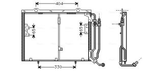 Condensator climatizare potrivit MERCEDES C T-MODEL (S202), C (W202), CLK (A208), CLK (C208) 2.0-4.3 10.95-06.02 - Img 3