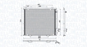 Condensator climatizare potrivit MERCEDES E T-MODEL (S210), E (VF210), E (W210) 2.0-5.5 06.95-03.03 - Img 1