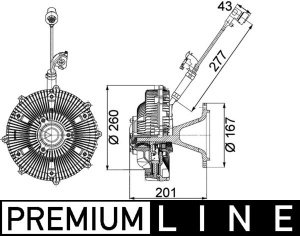 Cupla ventilator radiator (numar pini: 5) potrivit MERCEDES ACTROS, ACTROS MP2 / MP3 OM541.920-OM542.969 04.96- - Img 3