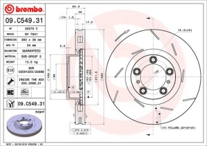 Disc frana Fata Dreapta potrivit PORSCHE PANAMERA 3.0-4.8 07.09-10.16 - Img 3