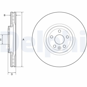 Disc frana Fata Dreapta/Stanga potrivit JAGUAR F-PACE, I-PACE; LAND ROVER RANGE ROVER VELAR 2.0-Electric 09.15- - Img 3