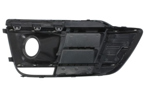 Element bara grila stanga cu locas proiector plastic, negru lucios, S-LINE potrivit AUDI Q5 FY 01.17-10.20 - Img 2