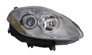 Far Dreapta (2*H1/PY24W/W5W, electric, cu motor, culoare insert: cromat, culoare semnalizator: galben) potrivit FIAT BRAVO II 2006-2014