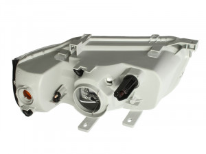 Far Dreapta (H4, electric, fara motoras, culoare insertie: cromat, culoare semnalizator: transparent) potrivit HONDA CIVIC VI -01.01 - Img 2