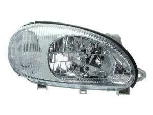 Far Dreapta (H4, manual, fara motoras, culoare insert: cromat, culoare semnalizator: transparent) potrivit DAEWOO LANOS; FSO LANOS
