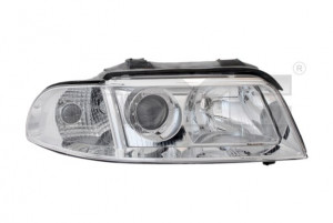 Far Dreapta (H7/H7, electric, cu motor, culoare insertie: cromat) potrivit AUDI A4 B5