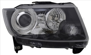 Far Dreapta (H9, electric, cu motor, culoare insert: negru) potrivit JEEP COMPASS 2011-2016 - Img 3