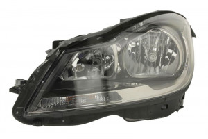 Far Dreapta (halogen, H7/H7/W5W, electric, cu motor, bec) potrivit MERCEDES C (C204), C T-MODEL (S204), C (W204) 03.11-12.13 - Img 1
