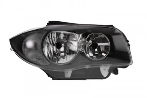 Far dreapta potrivit BMW Seria 1 (E81),Seria 1 (E82),Seria 1 (E87),Seria 1 (E88) - (H7, reglaj electric, fundal negru)